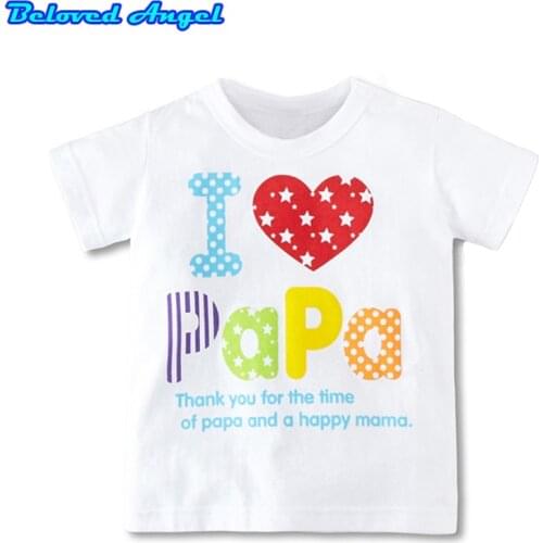 Beloved Angel Summer Fashion Girls Boys T Shirt Short Sleeve 2019 Childrens Shirt 100% Cotton Tops Cartoon Clothes Kid T-Shirts