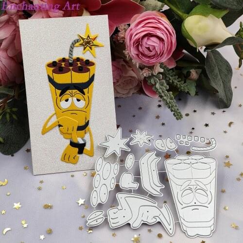 Cartoon Time Bomb Metal Cutting Dies 2021 New Stencils for DIY Scrapbooking/Photo Album Decorative Embossing Paper Cards