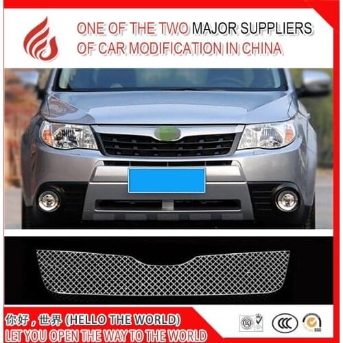 Stainless steel modification car front grille racing grills grill cover trim for Forester 2010 2011 2012