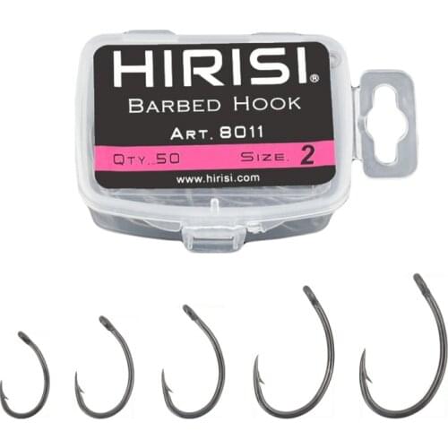 Sea Offset Hook 2#--10# Carp Fishing Soft Bait Hook Set Steel Wide Belly Crank Single Barbed Hooks Fishing Hooks 50 PCS/lot