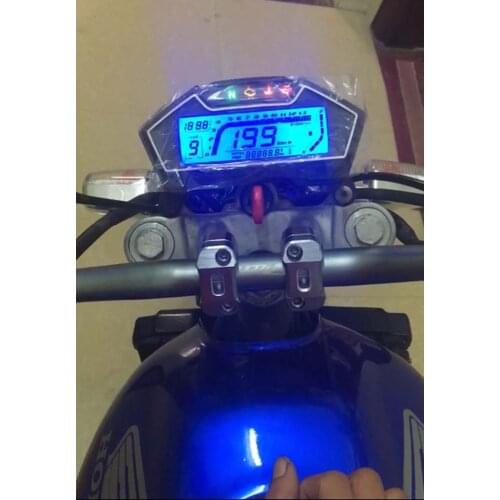 All In One Function Motorcycle Speedo Odo Tacho Meter Gauge MPH Fuel Gear Indicator Digital Display 12V 13000RPM Moto Instrument