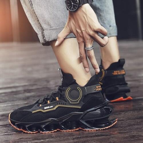New Summer Design Blade Mens Running Shoes Breathable Mesh Jogging Shoes High Quality Cushioning Sneakers Outdoor Male Footwear