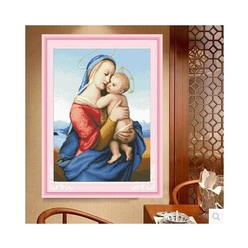 Mother and child love Cross stitch kits set 11ct Printed Steed Embroidery DIY Handmade Needlework Wall Home Deco