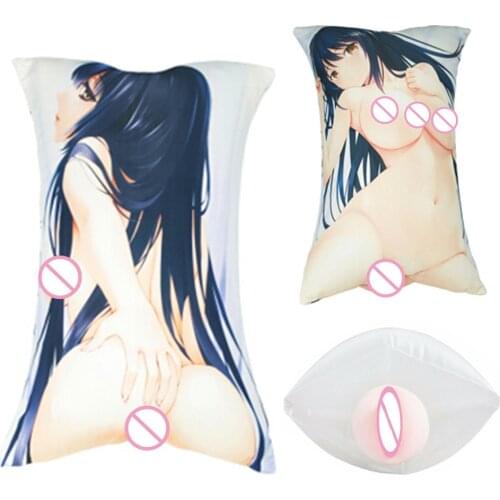 Inflatable Sex Toys Pillow Portable Mens Masturbator Holder Pillows Anime Insert Air Pillow with Air Pump