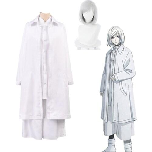 Anime Akudama Drive Cutthroat Satsujinki Cosplay Costumes White Uniform Full Sets Wig Synthetic Hair Women Men Halloween Party