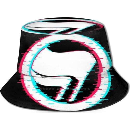 Anti - Glitch Unisex Summer Outdoor Sunscreen Hat Cap Anarchy Anarchist Anarchist Socialist Communist Leftist Socialism