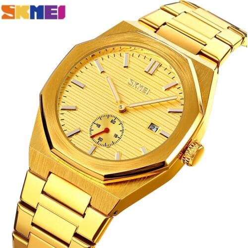 SKMEI Casual Quartz Men Watches Top Brand Luxury Stainless Steel Strap Date Time Waterproof Wristwatch Clock reloj hombre 9262
