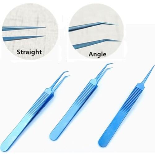 Titanium Hair Transplant Tweezer Angle/Straight 115mm Fue Hair Transplant Forceps