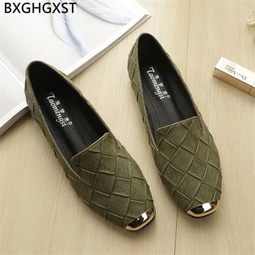 Flats Shoes Women 2021 Loafers Slip on Shoes for Women 2021 Black Pointed Toe Casual Boat Shoes Zapatos De Mujer Chaussure Femme