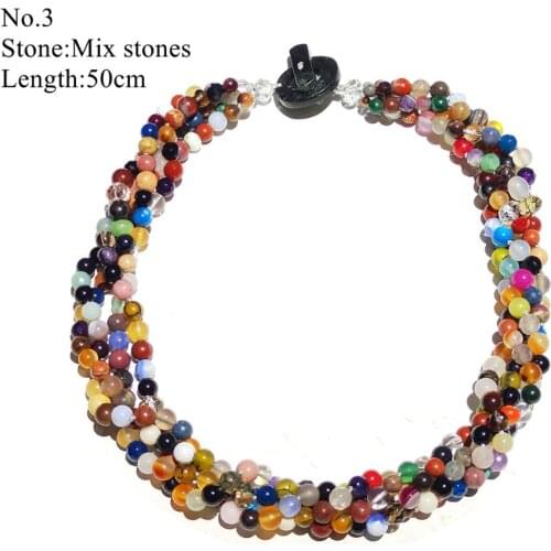 LiiJi Unique Christmas Gift Necklace Agates Pearl Mutil color Mutil Strands Necklace Only 1PCS each stock Jewelry for Women