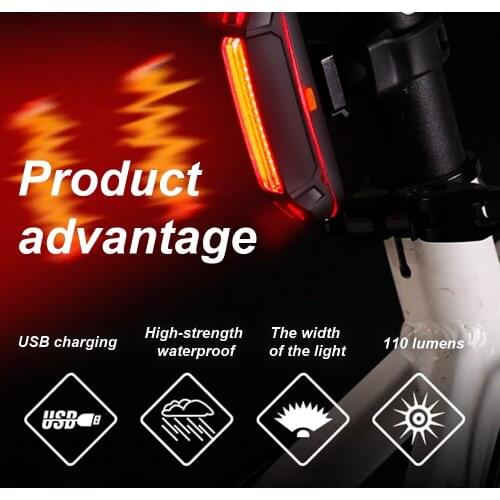 USB Rechargeable Bike Bicycle Light LED Front Back Rear Tail Lights Cycling Safety Warning Light Waterproof Bicycle Flashlight