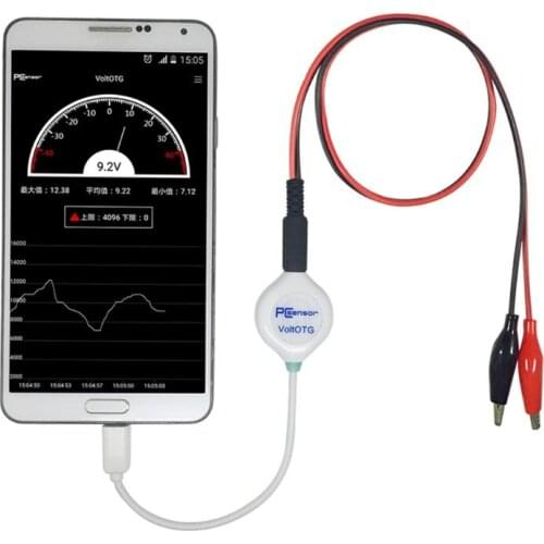 USB Voltmeter OTG Android Phone Voltage Tester -40~40V DC Data Save File VoltOTG