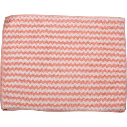 Striped Flower Household Kitchen Towels Absorbent Thicker Microfiber Cloth Wipe Table Kitchen Towel Cleaning Dish Washing Cloth