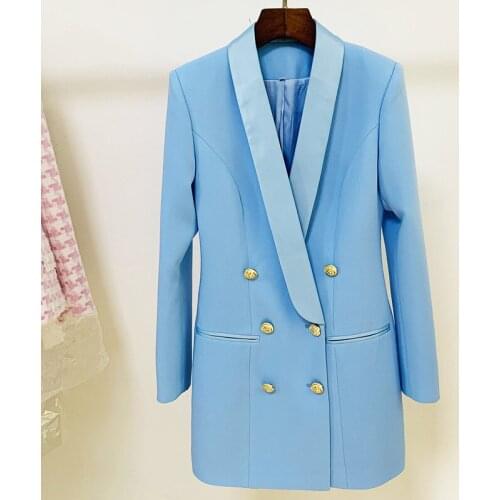 Womens Casual Wear Elegant Double Breasted One Piece Satin Suit Office Ladies Work Fruit Collar Suit Dress 2021 Autumn