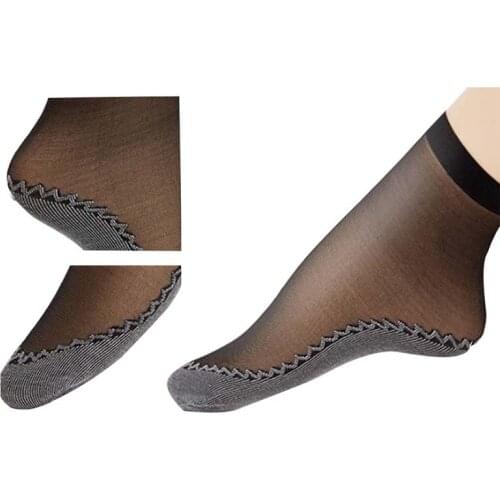 10 Pairs Velvet Silk Womens Socks Cotton Bottom Soft Non Slip Sole Massage Wicking Slip-resistant Autumn Summer Sock