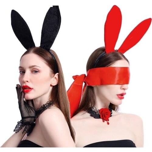 10pcs Women Girls Long Bunny Ears Headwear Rabbit Ear Headband for Halloween Easter Christmas Wedding Party Costume Festival