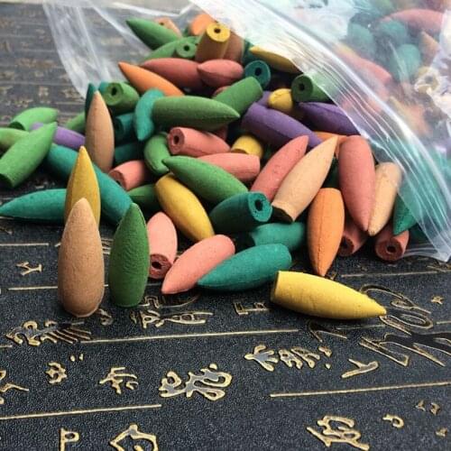 20Pcs Big 3.5cm Natural Reflux Tower Incense Rose Osmanthus Sakura Smoke Cone Backflow Incense Bullet Or Ceramic Burner