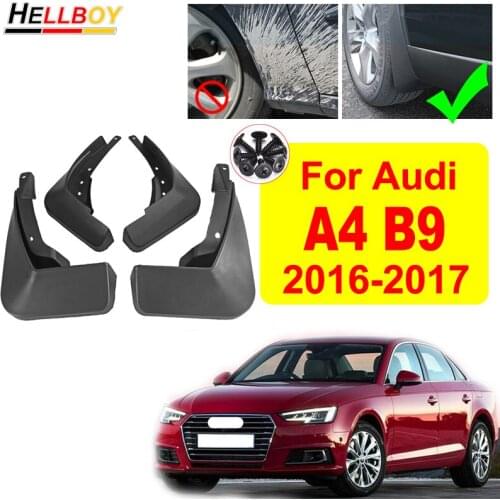 4pcs Car Mud Flaps For Audi A4 B9 2017 2016 Front Rear Fender Mudguards Mudflaps Splash Guard Auto Accessories