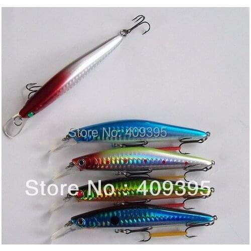 5pcs 11.5cm/14g hard fishing lure big size Minnow mixed 5 colors strong fishing hook