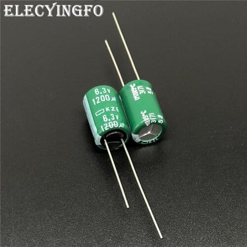 50pcs 1200uF 6.3V1200UF NCC KZE Series 10x16mm Low ESR For Motherboard 6.3V1200uF Aluminum Electrolytic capacitor
