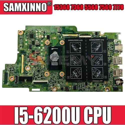 Brand NEW For Dell Inspiron 15368 7368 5568 7569 7778 Laptop Motherboard I5-6200U 15296-1 X41DX CN-0YKP87 YKP87 100% tested