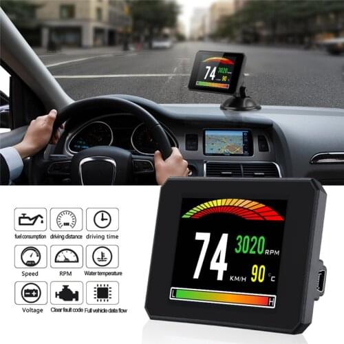Car HUD Head-Up Display Overspeed Warning ON Car Glass Windshield Projector Alarm Universal Auto On-board computer OBD2 Scanner