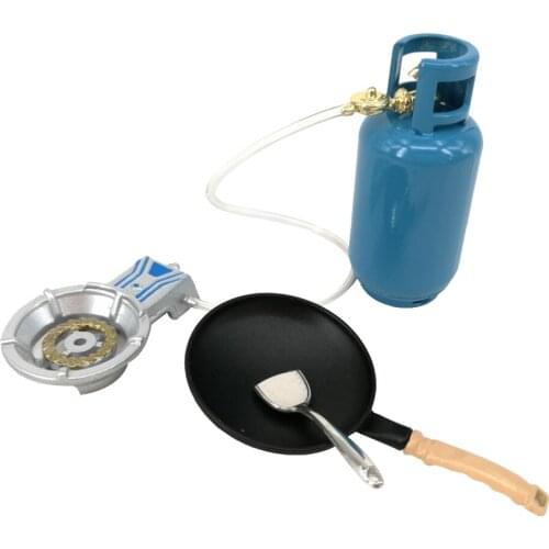1:12 Scale Gas Alloy Stove Tank Gift Doll House Kitchen Supplies Accessory