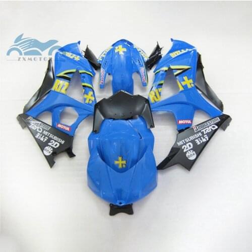 Free Custom Fairing kits for SUZUKI 2007 2008 GSXR1000 K7 motorcycle sport fairings kit 07 08 GSX R1000 blue RIZLA+ bodyworks