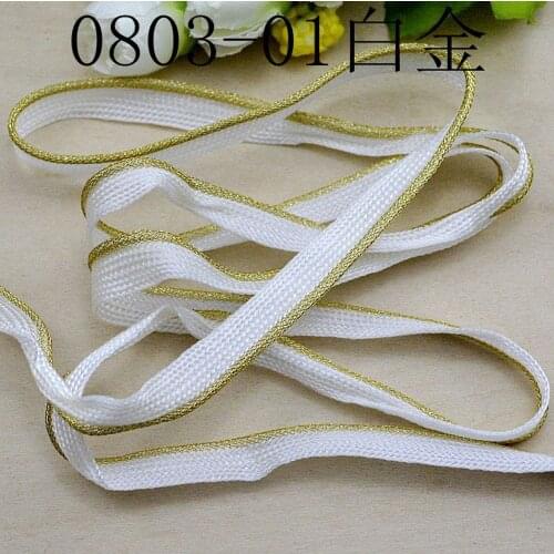 5Meters Glittery Shiny Ombre Braided Gold Silver Wire Piping Lip Cord Trim Pillow Cushion Trim Upholstery Edging Trim Bed Sewing