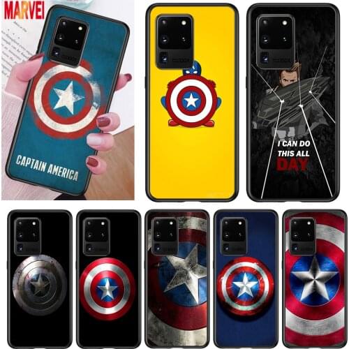 Captain America Shield For Samsung Note 20 10 8 9 M02 M31 S M60S M40 M30 M21 M20 M10S F62 M62 M01 Ultra Pro Plus Phone Case