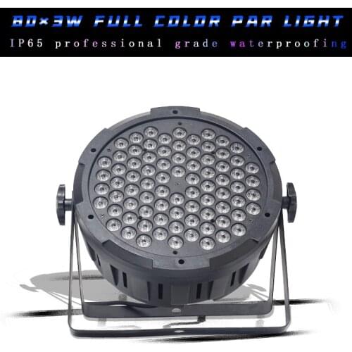 80x3W RGBW Colorful Led Par Lights With dmx512 Control Wedding Party Disco Lights Bar Wall Washer Stage Lighting