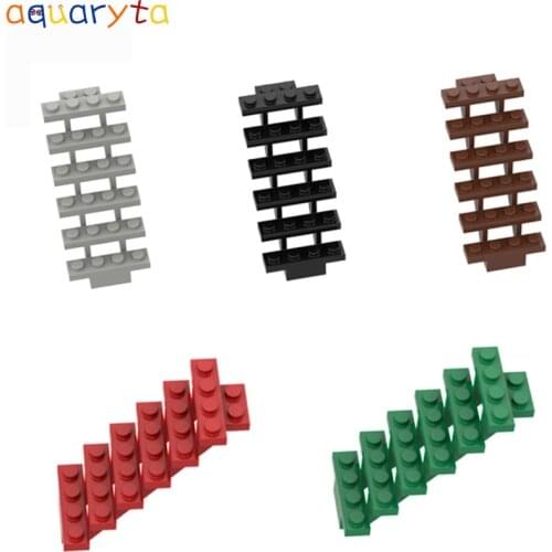 Aquaryta 8pcs 30134 7x4x6 Stairs Building Block Small Particles DIY Enlighten Bricks Compatible with All Brand Street View Toys