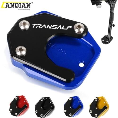 For TRANSALP 600 650 700 XLV 600 650 700 TRANSAL Motorcycle Accessories Side Stand Enlarge Plate Kickstand Extension Protection