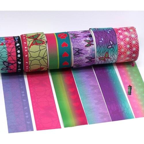 Kimetsu No Yaiba 50 Yards Japan Anime Characters Double Side Printed Grosgrain Satin Ribbon 38941 31550