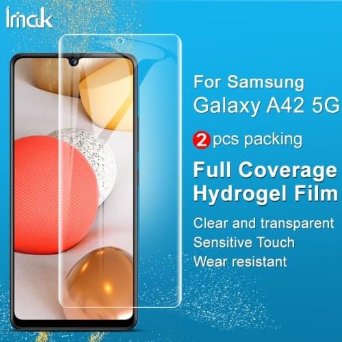 For Samsung A42 5G Screen Protector IMAK Front&Back Full Coverage Protective Hydrogel Film for Samsung Galaxy A42 5G