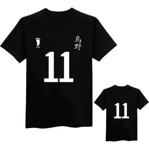 Cute Unicorn Haikyuu t shirt Karasuno High School Mens cotton tshirt summer casual t-shirt boys clothes anime tops tees