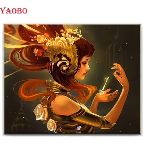 Yaobo Diamond Painting Cross Stitch Fantasy magic fairy New 2020 Diamond Embroidery Full Display Rhinestone Picture Home Decor