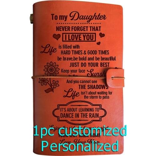 Engraved Leather journal personalized gifts to my husband BJ277 Customized Notebook A5 Dropshipping Supplier US Store Diary