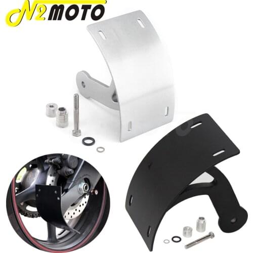 For Suzuki Boulevard M109R 2006-2013 Black/Silver Motorbike CNC Swingarm Rear Side Mount Curved Tag Number License Plate Bracket