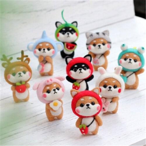 Doll Wool Felt Kit Needle Felting Kit Animal Pet Doll for Needle Material Bag Pack for Women and Beginner Non Finished