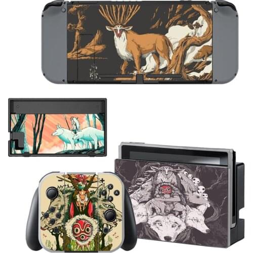 Princess Mononoke Nintendo Switch Skin Sticker NintendoSwitch stickers skins for Nintend Switch Console and Joy-Con Controller