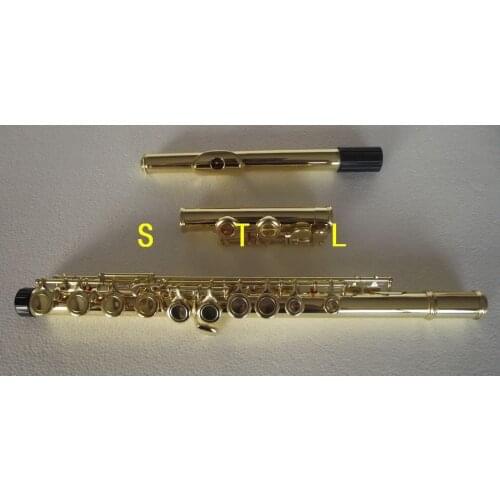 New flute C key Gold lacquer 16 closed hole