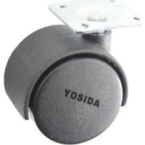 New 1.5'' 360 Degree Durable Rubber Swivel Wheels Plate Rolling Caster Home Office Computer Chair Castor Main Frame Round Wheels