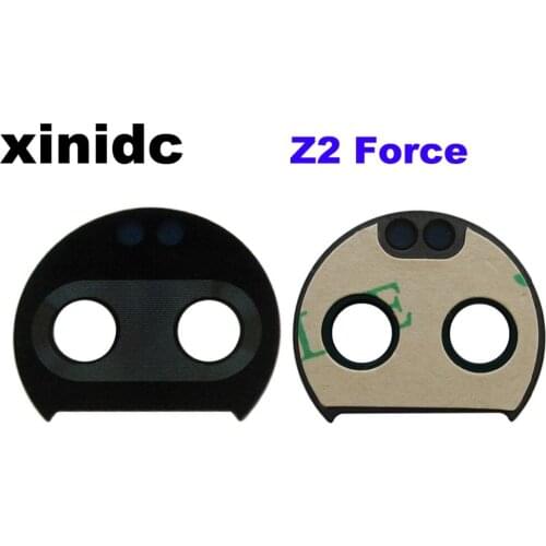 Xinidc 50pcs For Motorola Moto Z2 Force Back Rear Camera Glass Lens with adhesive sticker Free shipping
