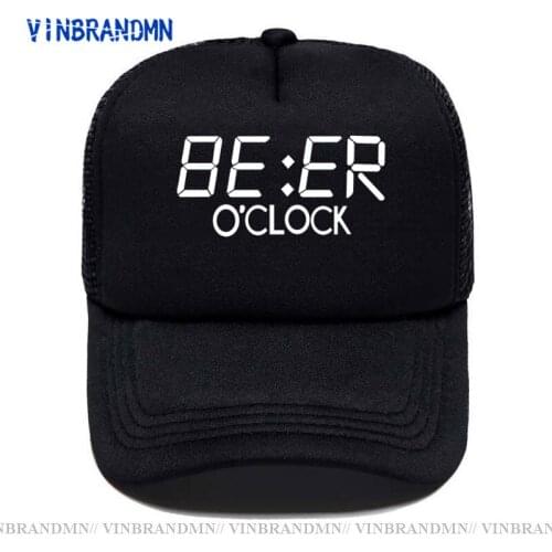 Fashion 100% cotton funny BEER OCLOCK print Bucket Hat cool summer funny Sunscreen Hats Women Men fisherman hat Baseball cap hat