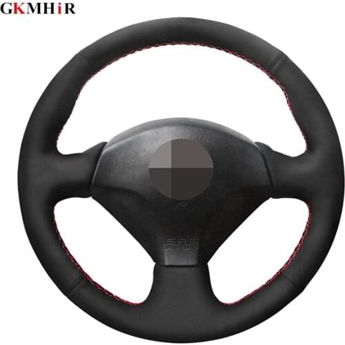 DIY Black Genuine Leather Suede Car Steering Wheel Cover For Honda S2000 2000-2008 Civic Si 2002-2004 Acura RSX Type-S 2005