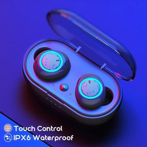 Touch 5.0 Bluetooth Earphone True TWS Wireless Earphones Bluetooth Cool Sport Stereo Ear Set With Mic Handsfree HiFi Earbuds
