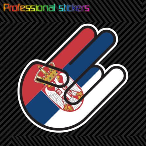Serbian Shocker Sticker Die Cut Decal Self Adhesive Vinyl Serbia SRB RS Stickers for Motos, Cars, Laptops, Phone