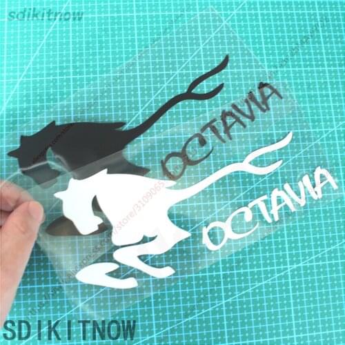 New Horse Running Cool Sports Sticker Racing Windows Door Body Decal Car Styling For SKODA octavia 1 2 3 a5 a7 RS accessories