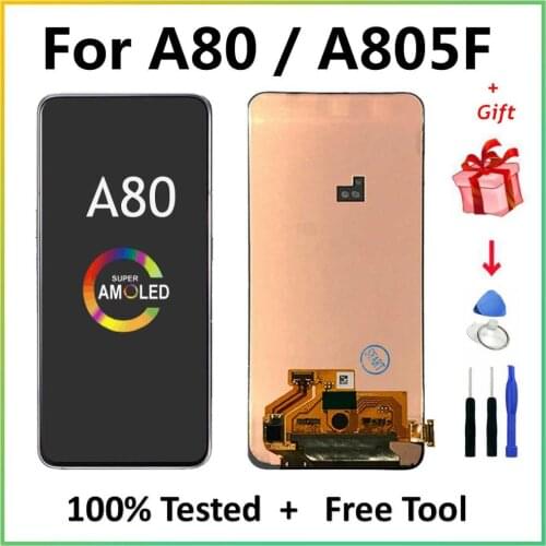 Original For Samsung Galaxy A80 A805F/DS A805F A805FD A805A LCD Display Touch Screen Digitizer Assembly For Samsung A 80 lcd